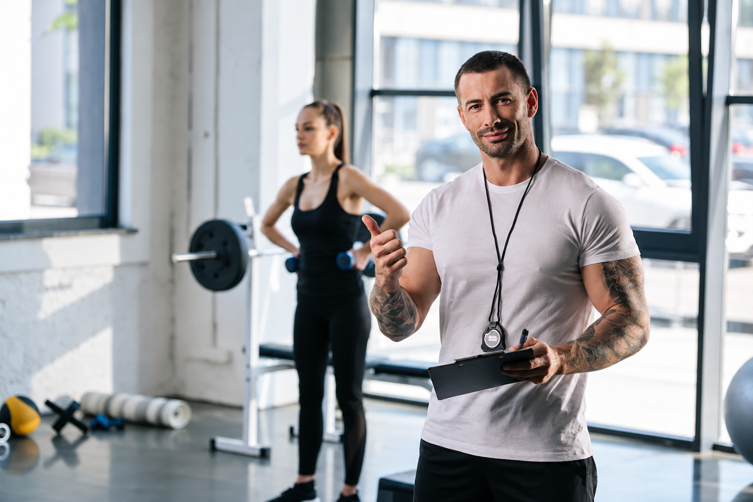 Séance avec un coach sportif